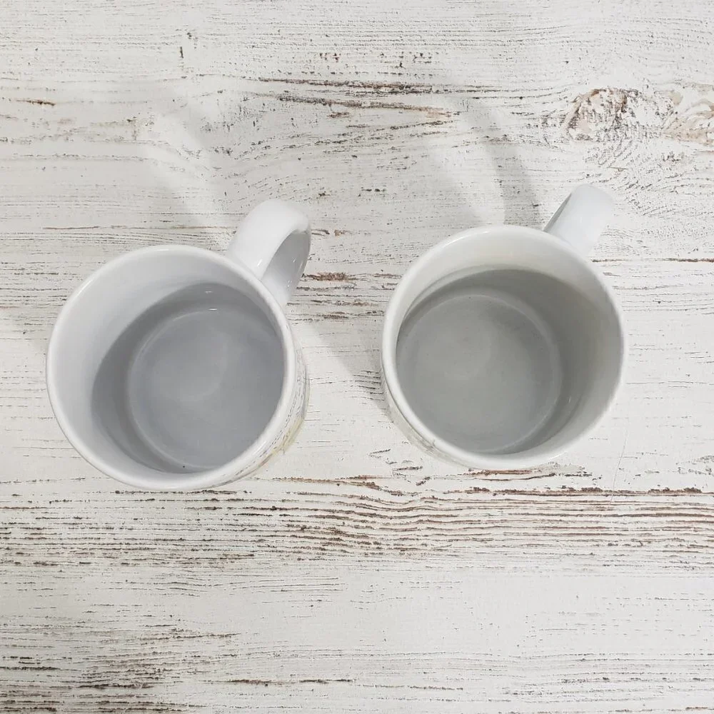 Pair of Disney Oversized Coffee Mugs  Mickey & Goofy in the Workplace / Office
